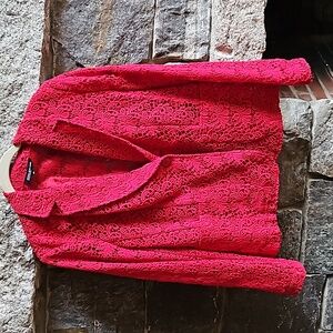 Jones New York size 14 red lace blazer